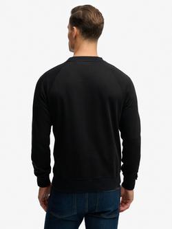 Superdry Essential Logo Raglan Crew Sweatshirt, Black - view 2, Black