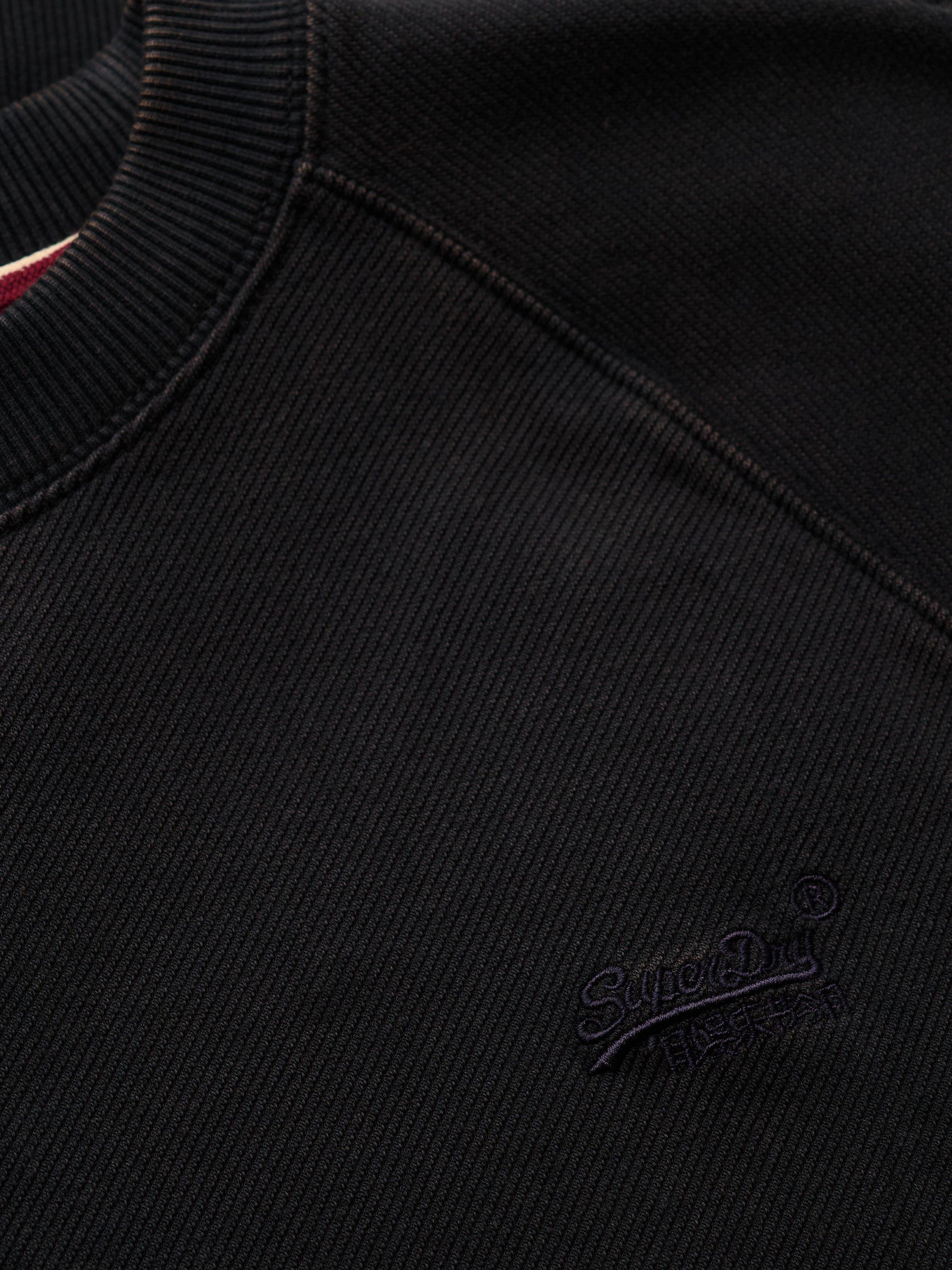 Product image 6 of 6, which shows Superdry Essential Logo Raglan Crew Sweatshirt, Black, L