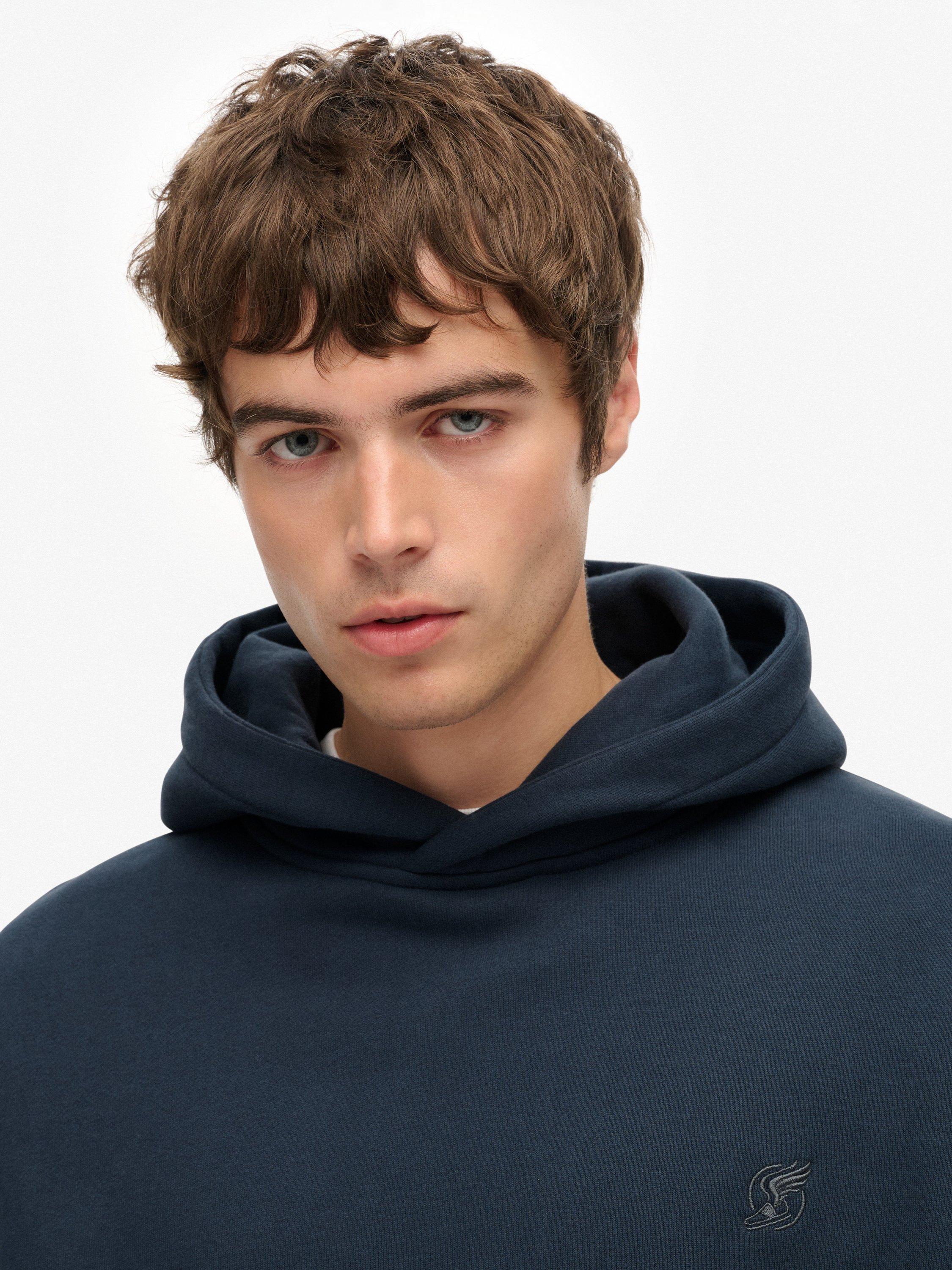 Product image 5 of 6, which shows Superdry Blank Oversized Hoodie, Blueberry Navy, S