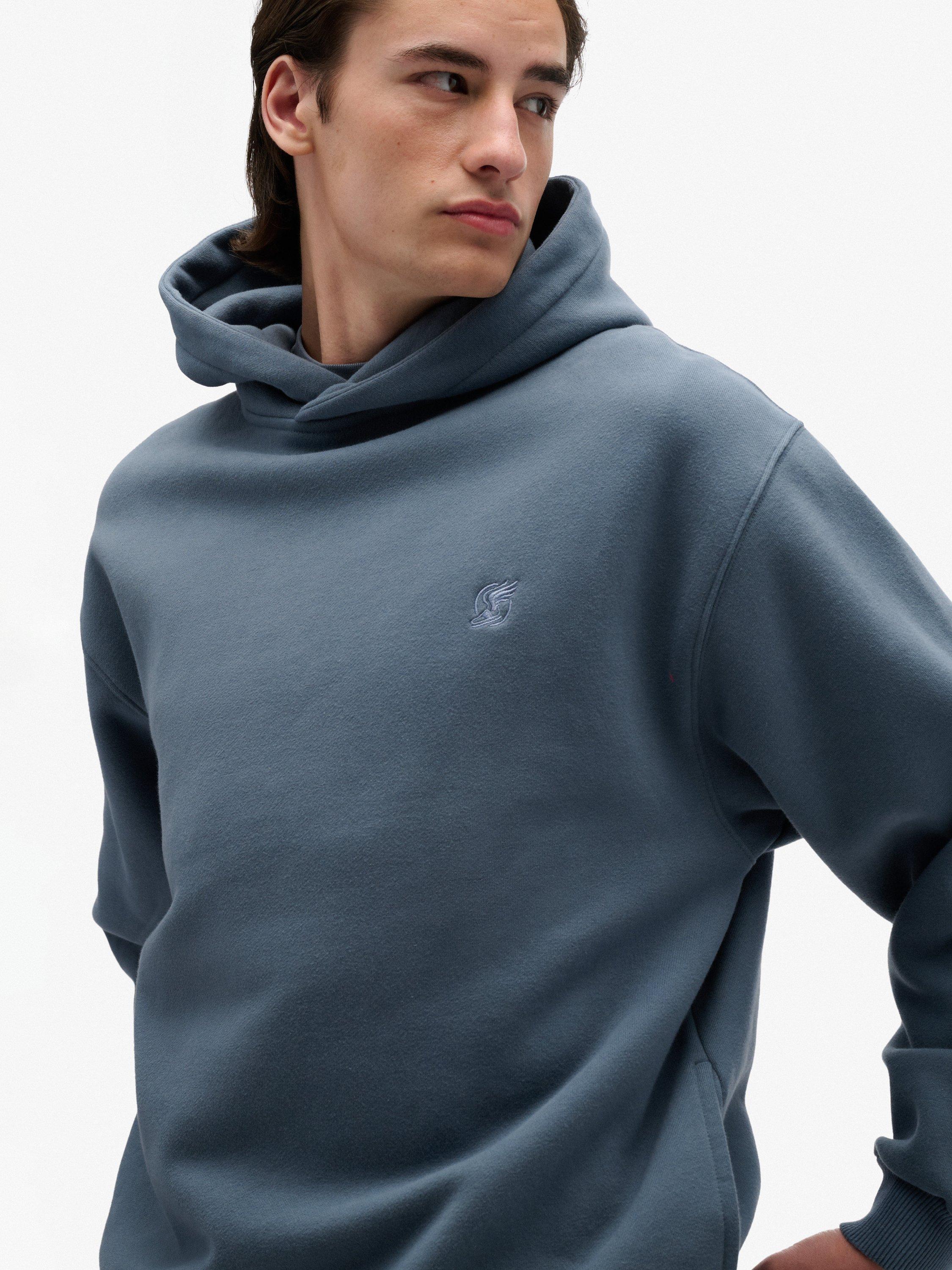 Product image 4 of 6, which shows Superdry Blank Oversized Hoodie, Blue Grey, S