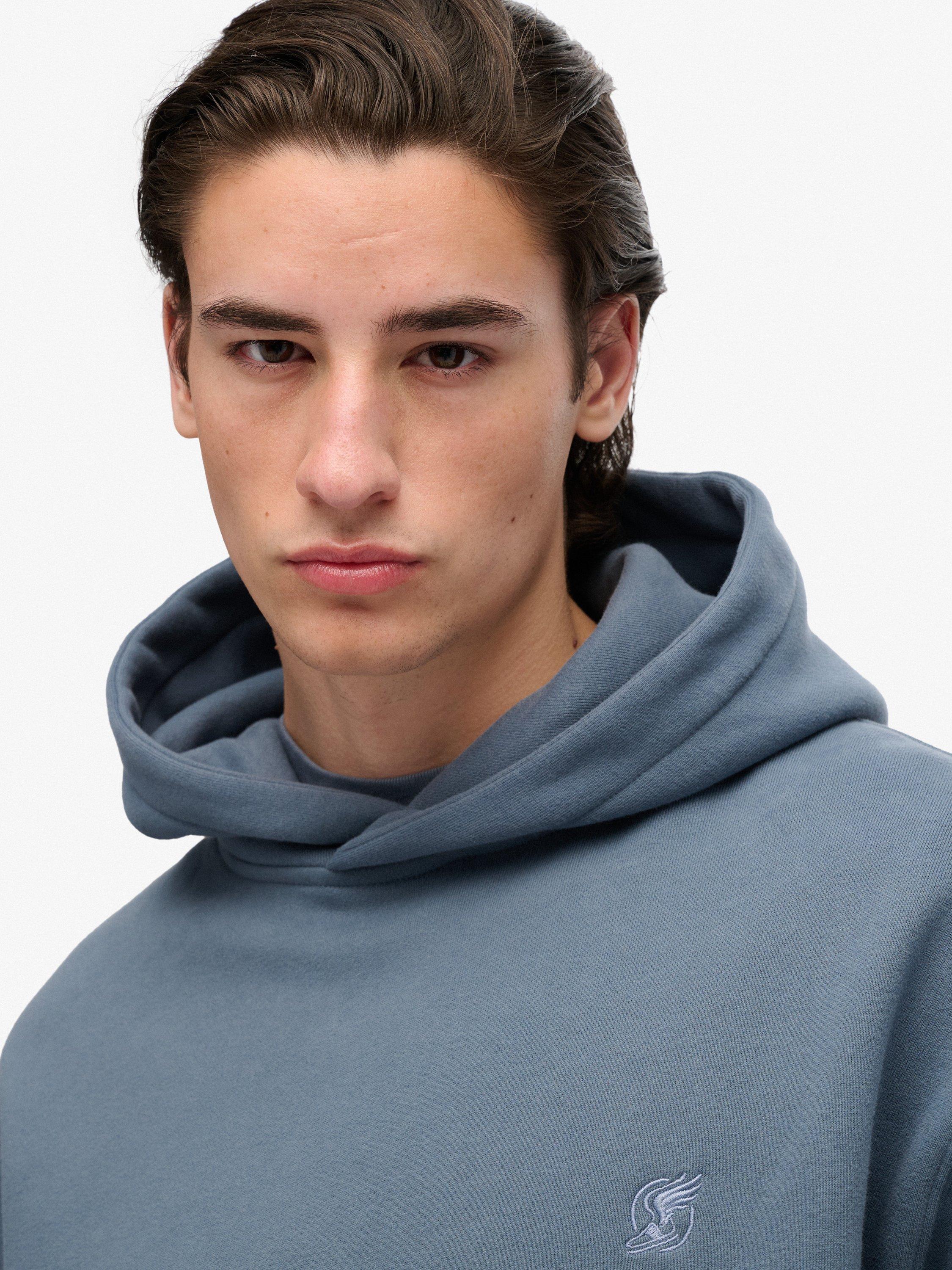 Product image 5 of 6, which shows Superdry Blank Oversized Hoodie, Blue Grey, S