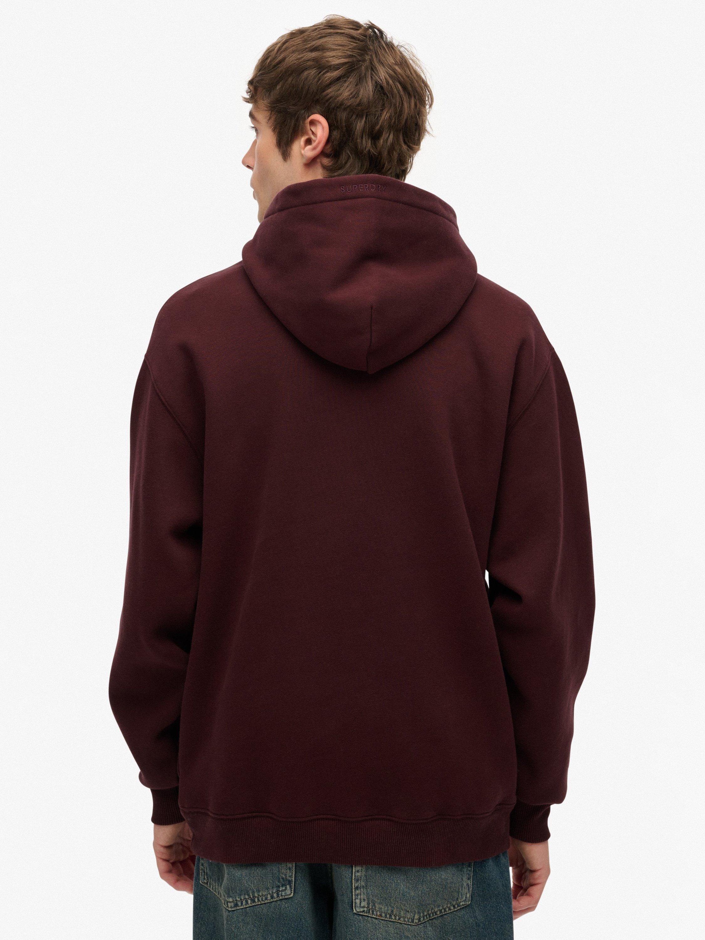 Product image 2 of 6, which shows Superdry Blank Oversized Hoodie, Rich Deep Burgundy, S