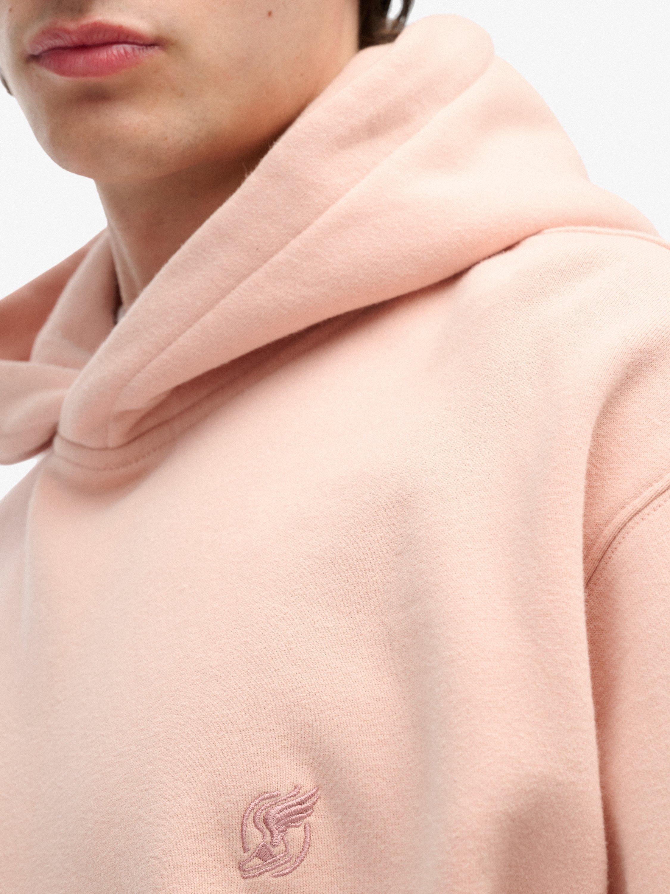 Product image 4 of 6, which shows Superdry Blank Oversized Hoodie, Ashy Pink, S