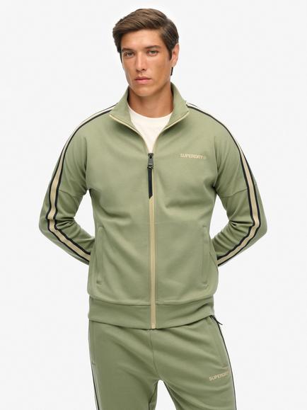 Superdry Tech Cult Loose Track Top, Oil Green