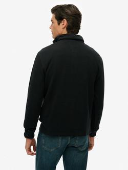 Superdry Rib Half Zip Jumper - view 2, Jet Black