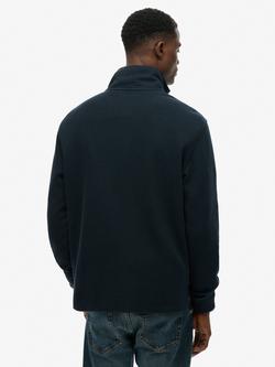 Superdry Rib Half Zip Jumper - view 2, Eclipse Navy