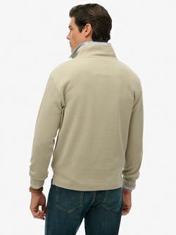 Superdry Rib Half Zip Jumper - view 2, Vintage Khaki