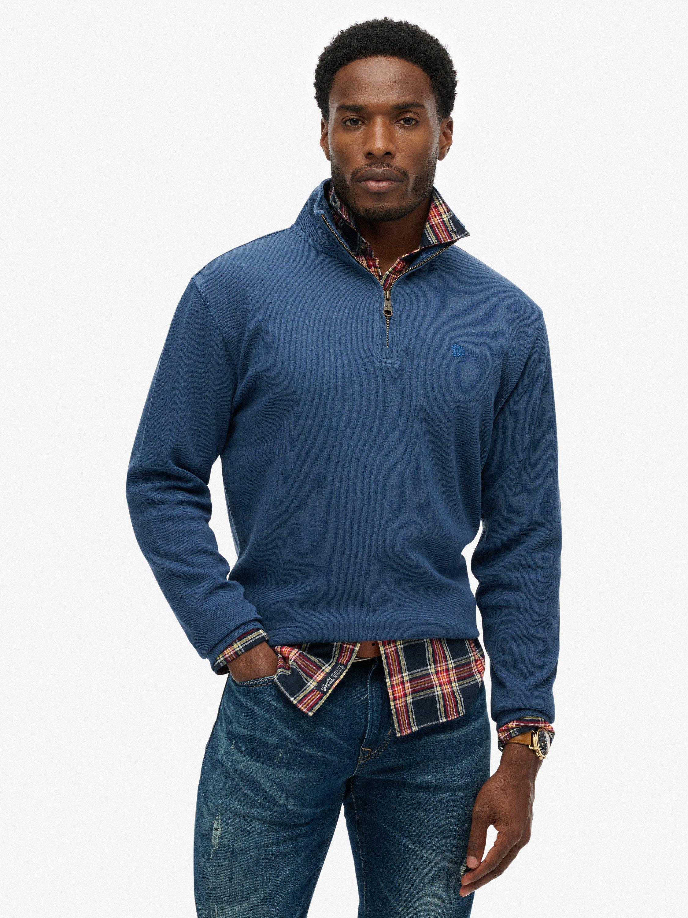 Product image 1 of 5, which shows Superdry Classic Needlecord Shirt, Skate Navy, S