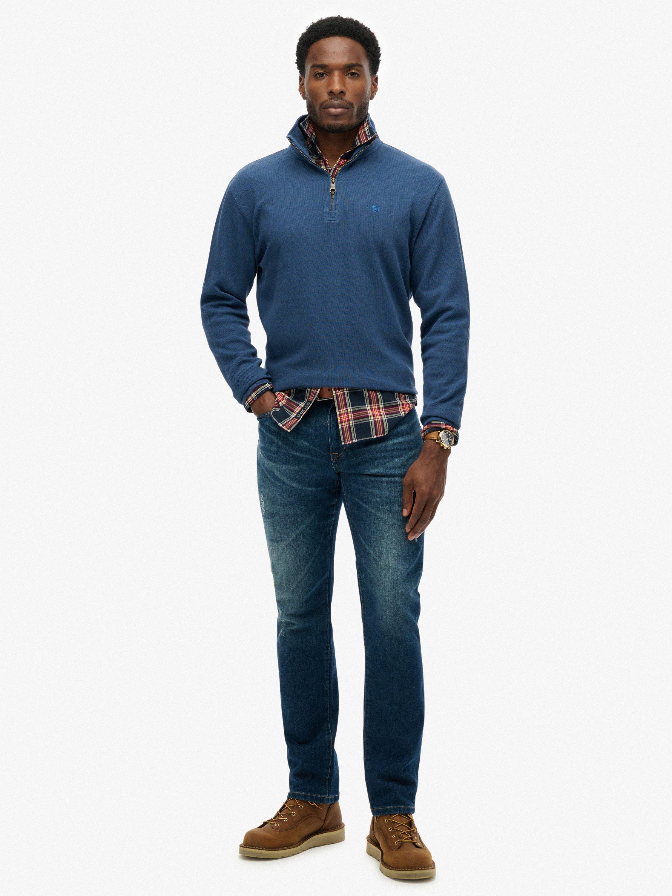 Product image 3 of 5, which shows Superdry Classic Needlecord Shirt, Skate Navy, S
