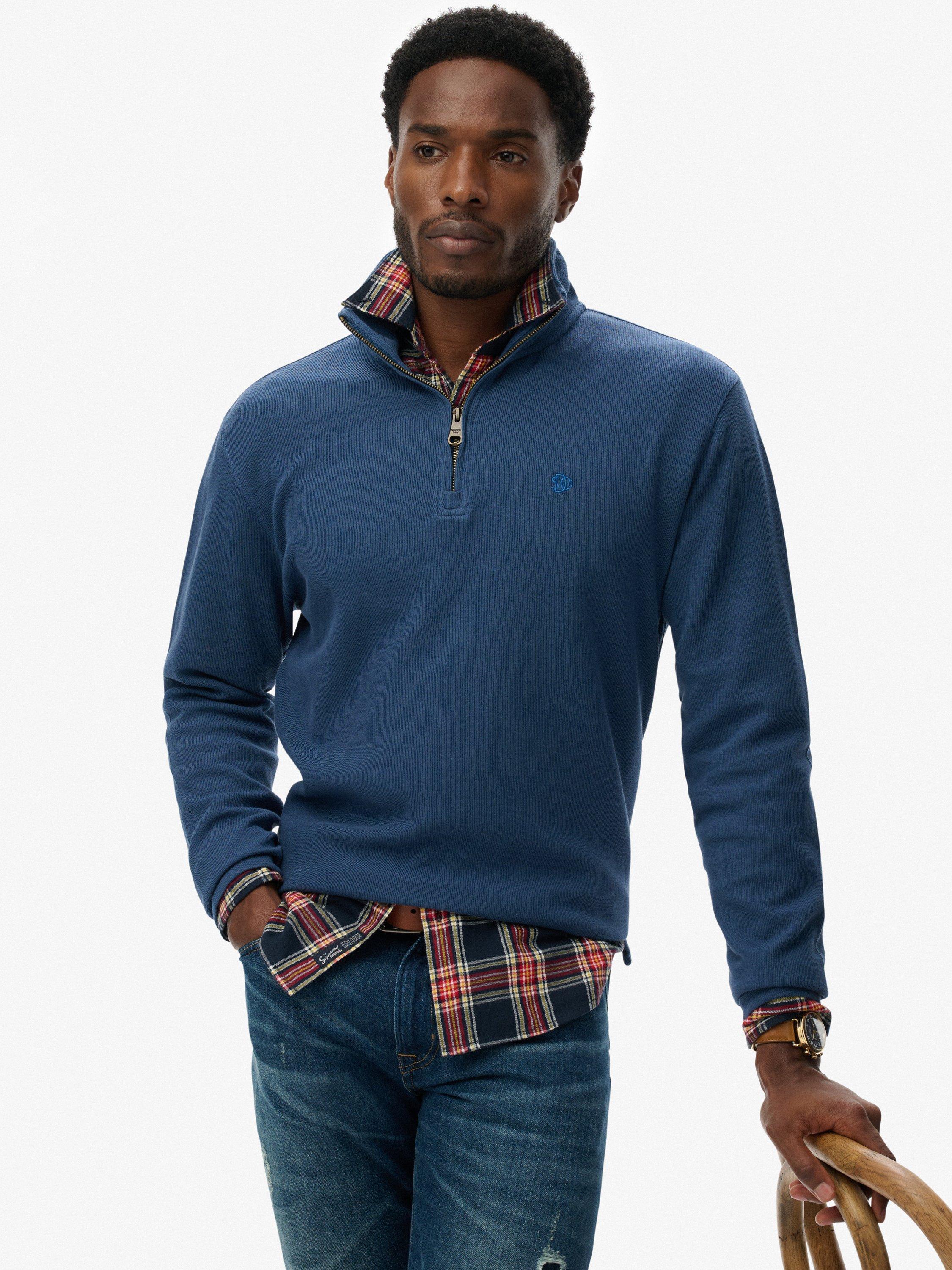 Product image 4 of 5, which shows Superdry Classic Needlecord Shirt, Skate Navy, S