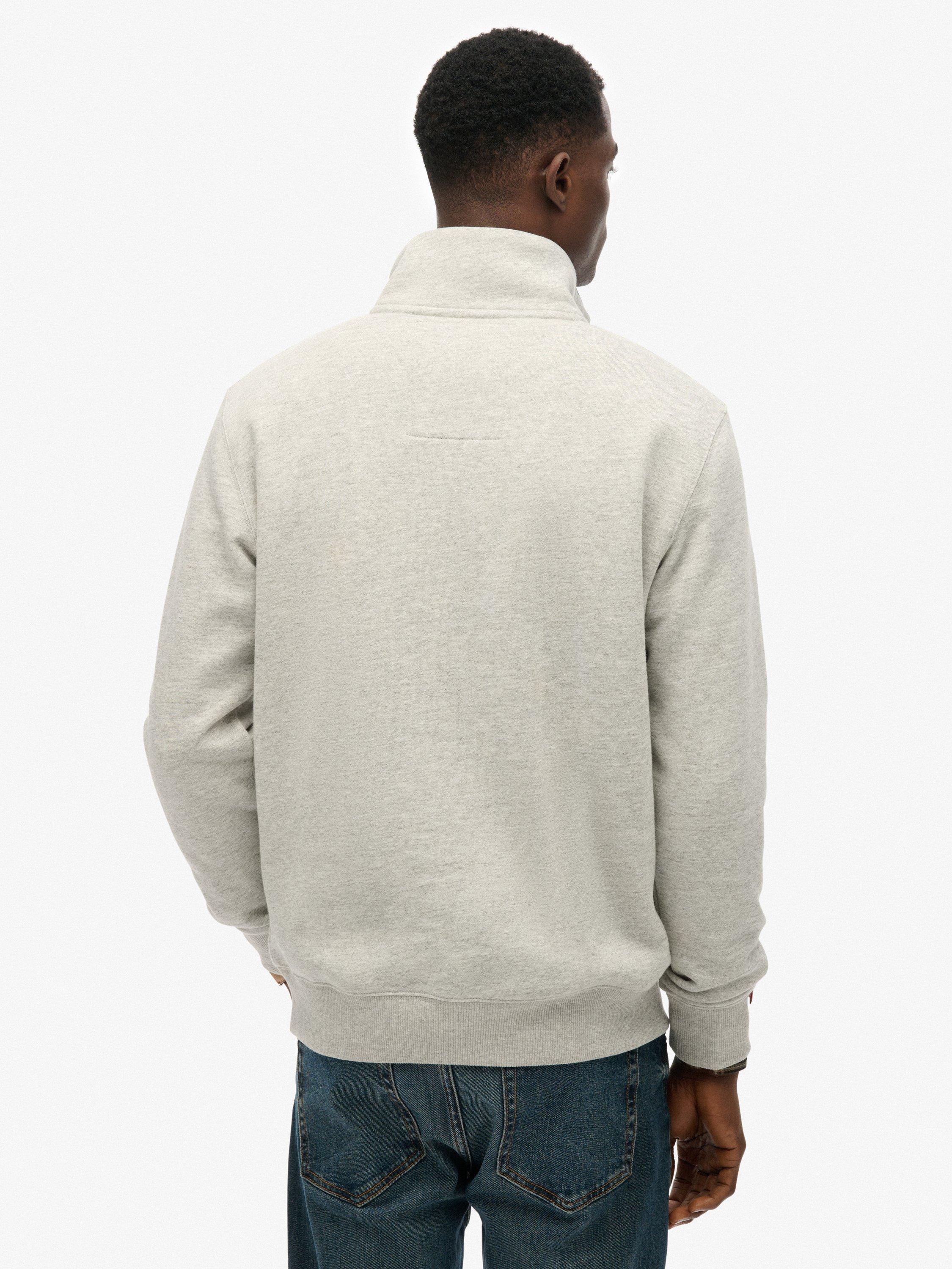 Product image 2 of 6, which shows Superdry Essential Logo Half Zip Sweatshirt, Varsity Grey Gindle, XXL