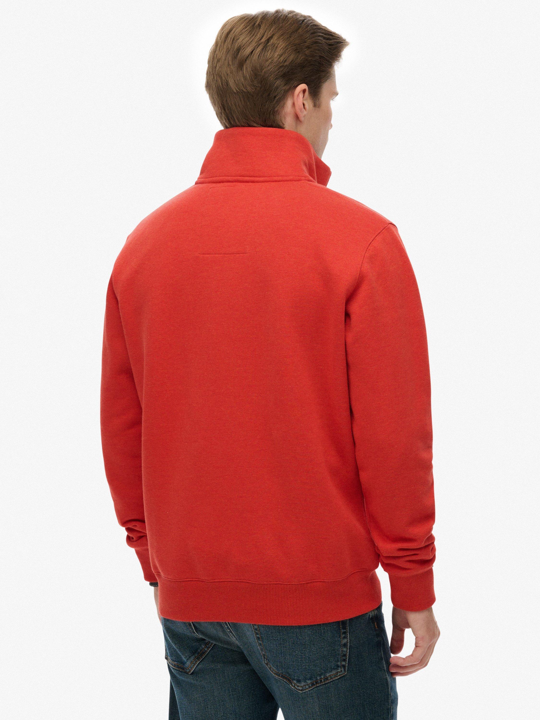 Product image 2 of 6, which shows Superdry Essential Logo Half Zip Jumper, Cinnabar Orange Marl, XXL