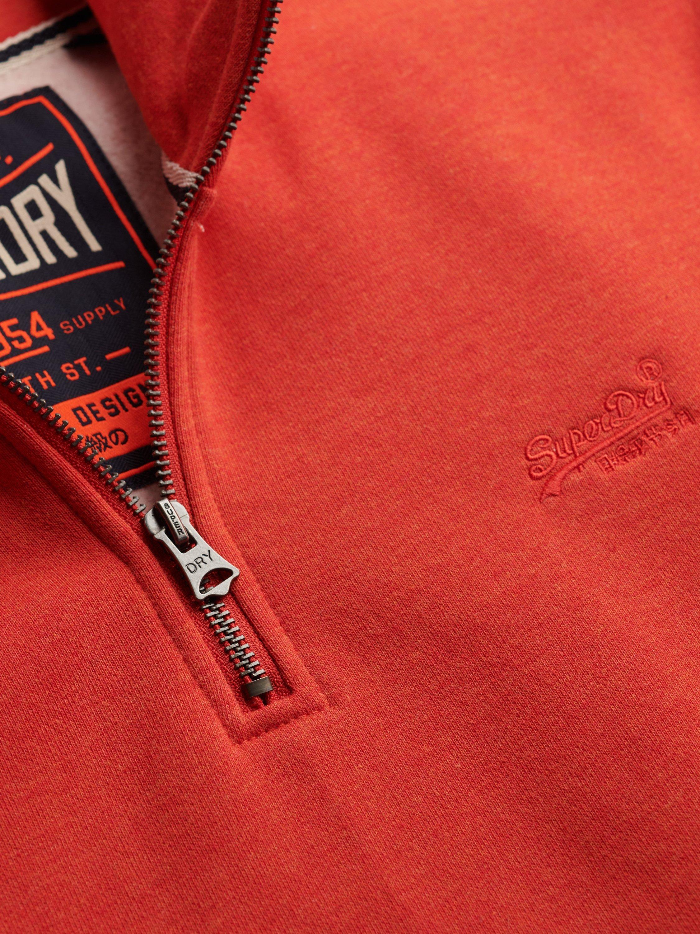 Product image 6 of 6, which shows Superdry Essential Logo Half Zip Jumper, Cinnabar Orange Marl, XXL