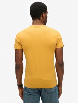 Superdry Organic Cotton Essential Logo T-Shirt - view 2, Ochre Brown/Denim