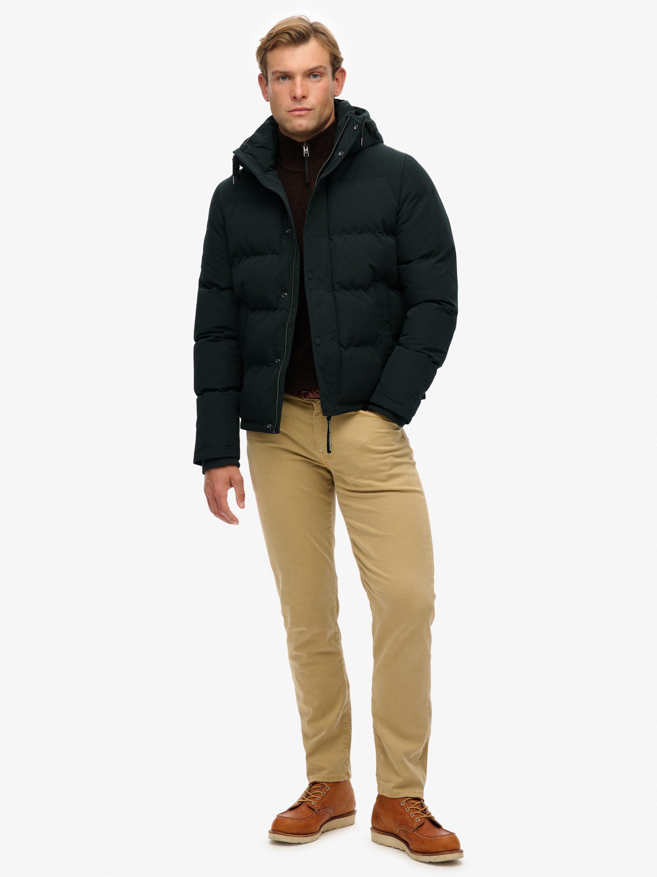 Product image 3 of 6, which shows Superdry Hooded Padded Jacket, Cedar Dark Green, L