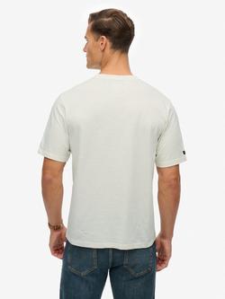 Superdry Campaign Souvenir Loose Fit Cotton T-Shirt, Cream - view 2, Cream
