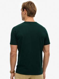 Superdry Great Outdoors Embroidered Relaxed Fit Cotton T-Shirt, Enamel Green - view 2, Enamel Green
