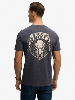 Superdry Biker Rock Relaxed T-Shirt, Backstage Black - view 2, Backstage Black