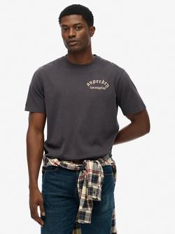 Superdry Tattoo Loose T-Shirt, Dark Charcoal, Dark Charcoal