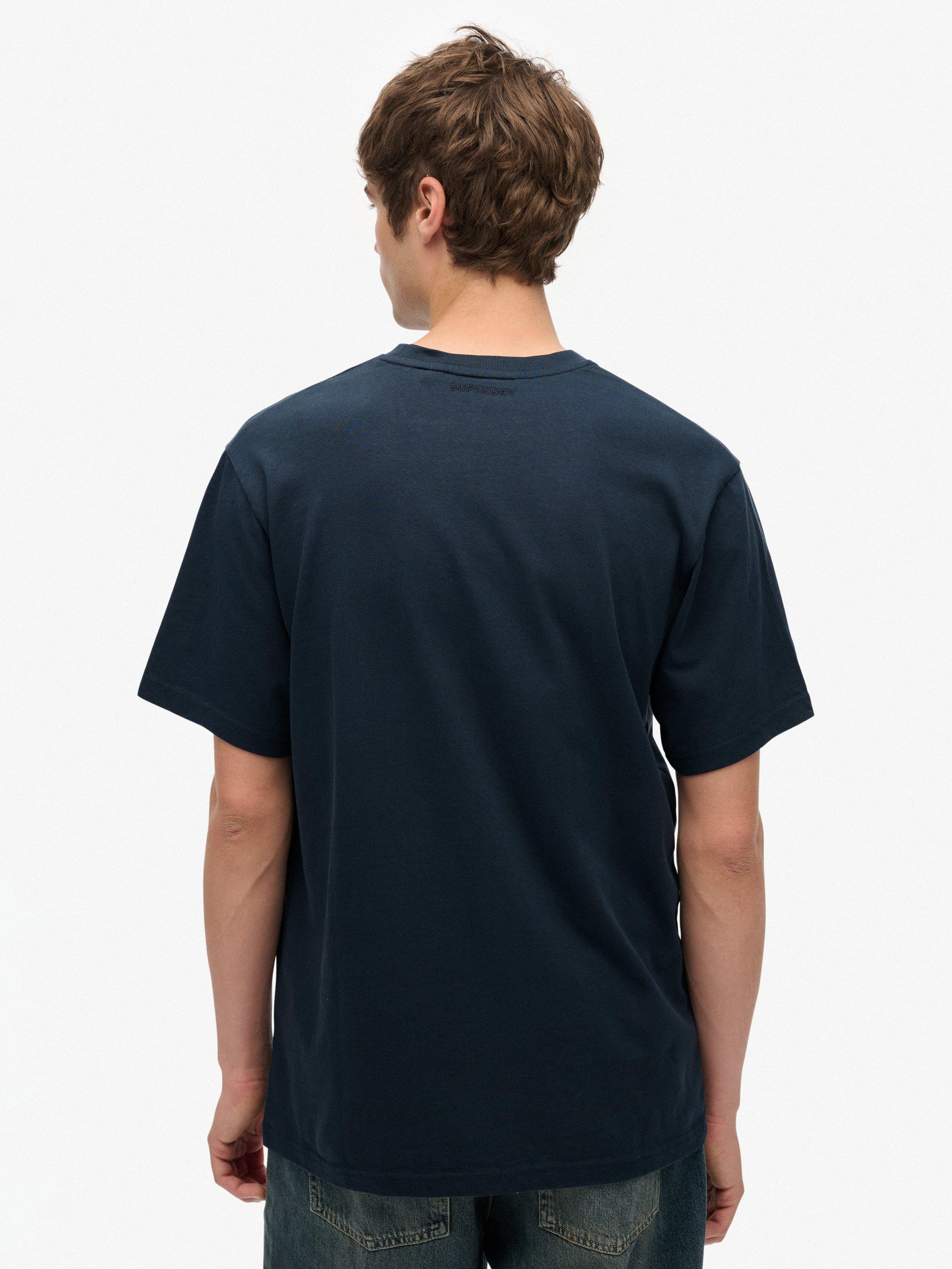 Product image 2 of 6, which shows Superdry Blank Oversized T-Shirt, Blueberry Navy, S