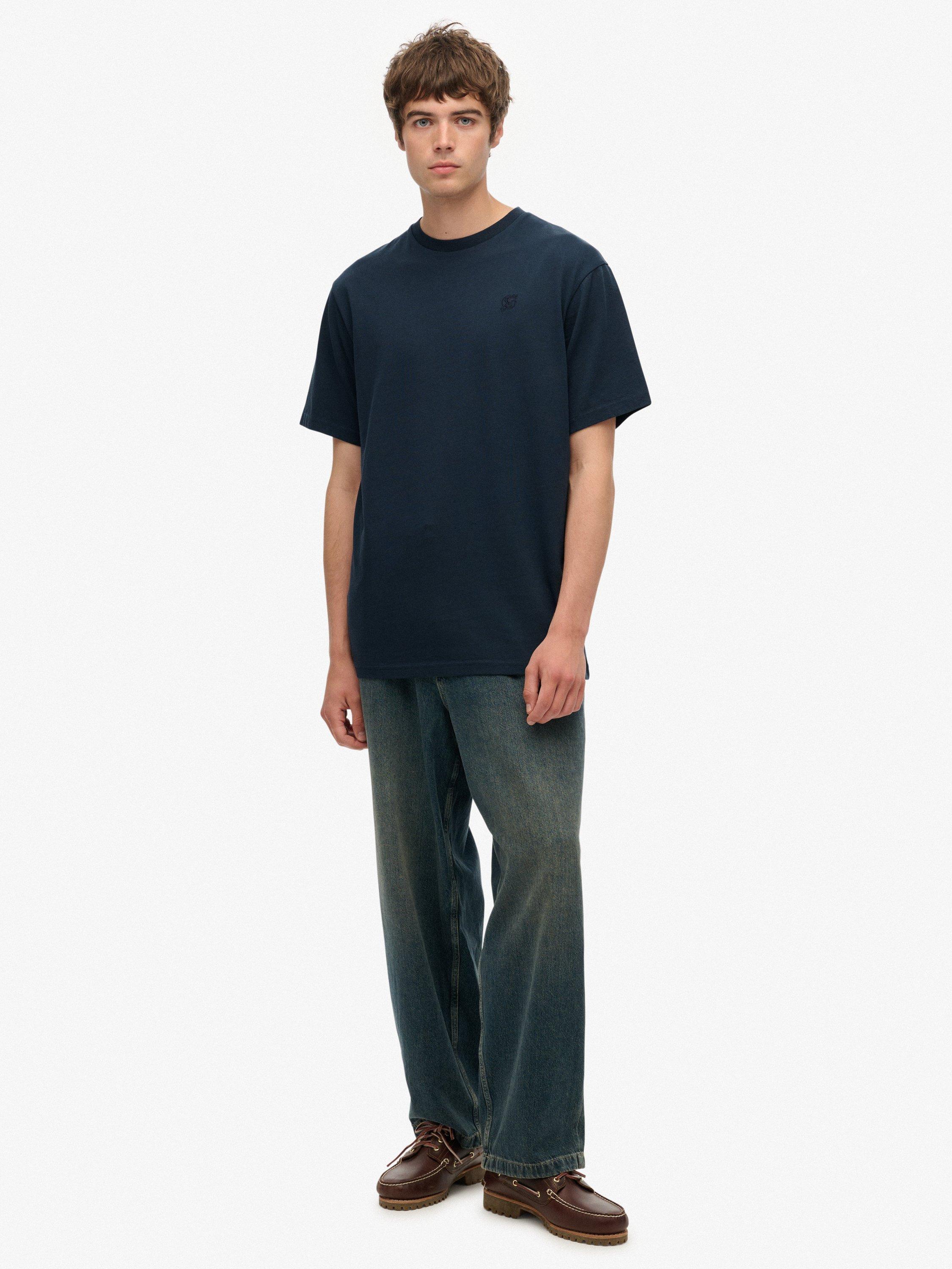 Product image 3 of 6, which shows Superdry Blank Oversized T-Shirt, Blueberry Navy, S
