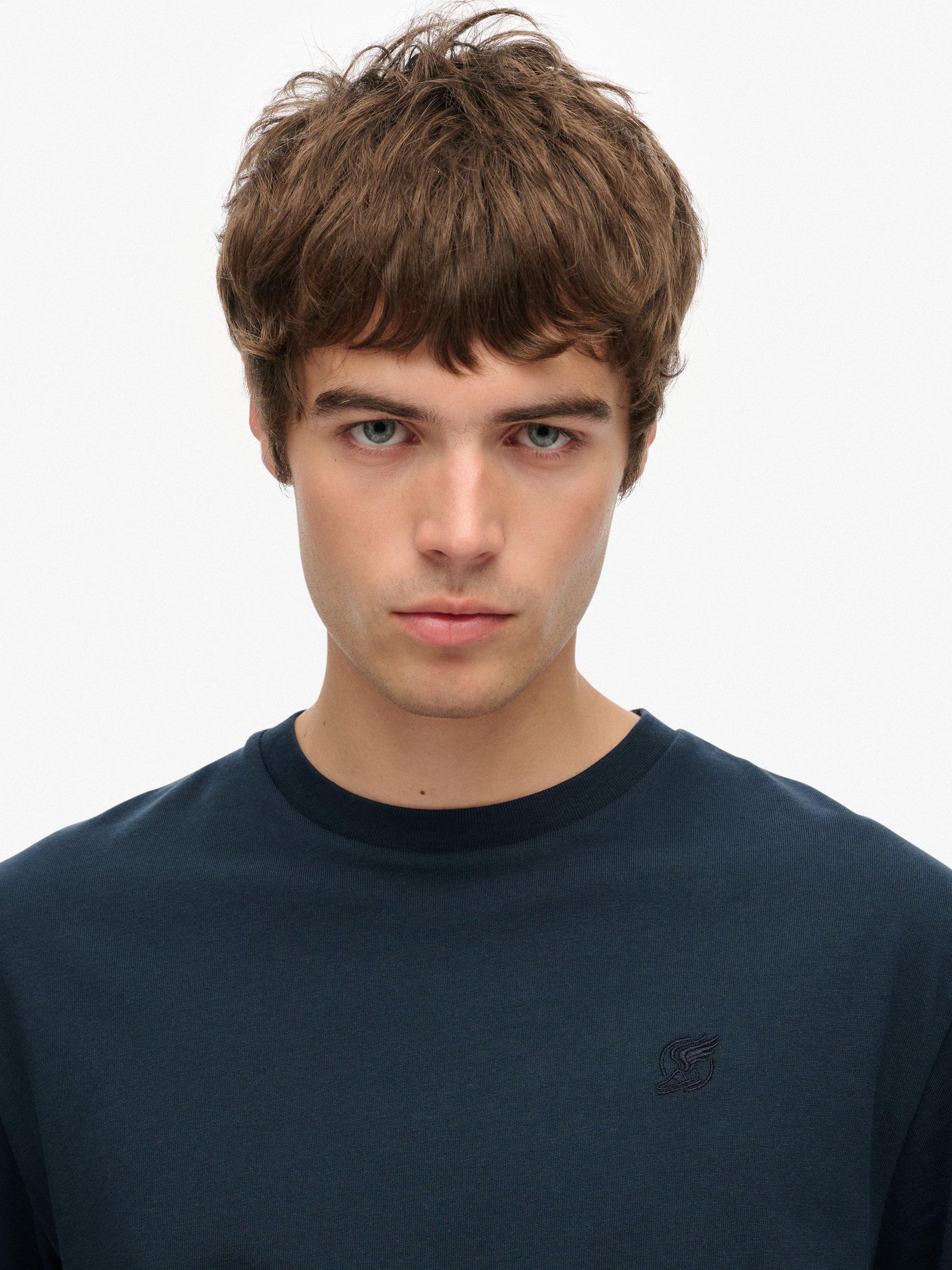 Product image 5 of 6, which shows Superdry Blank Oversized T-Shirt, Blueberry Navy, S