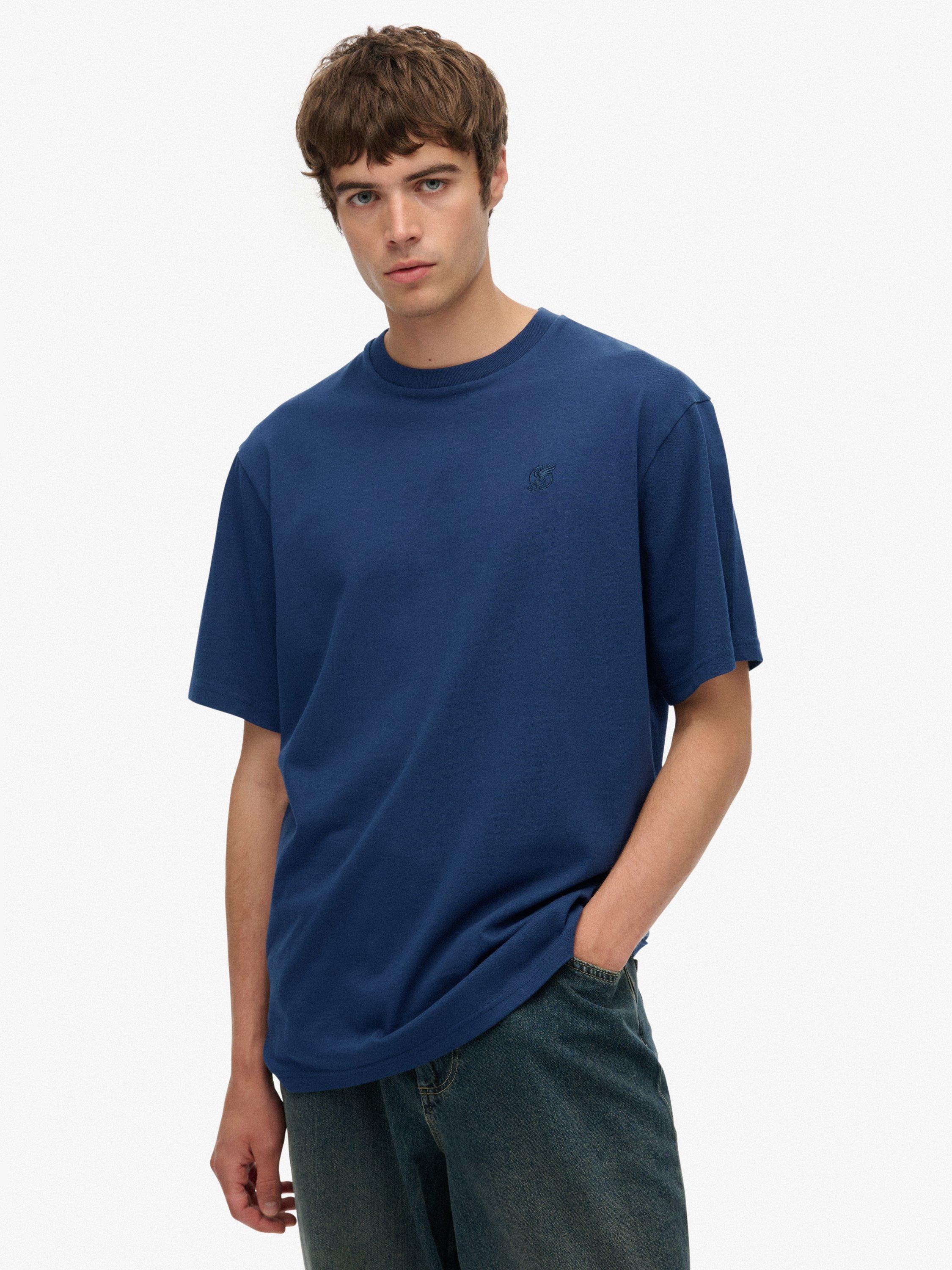 Product image 1 of 4, which shows Superdry Blank Oversized T-Shirt, Insignia Blue, S