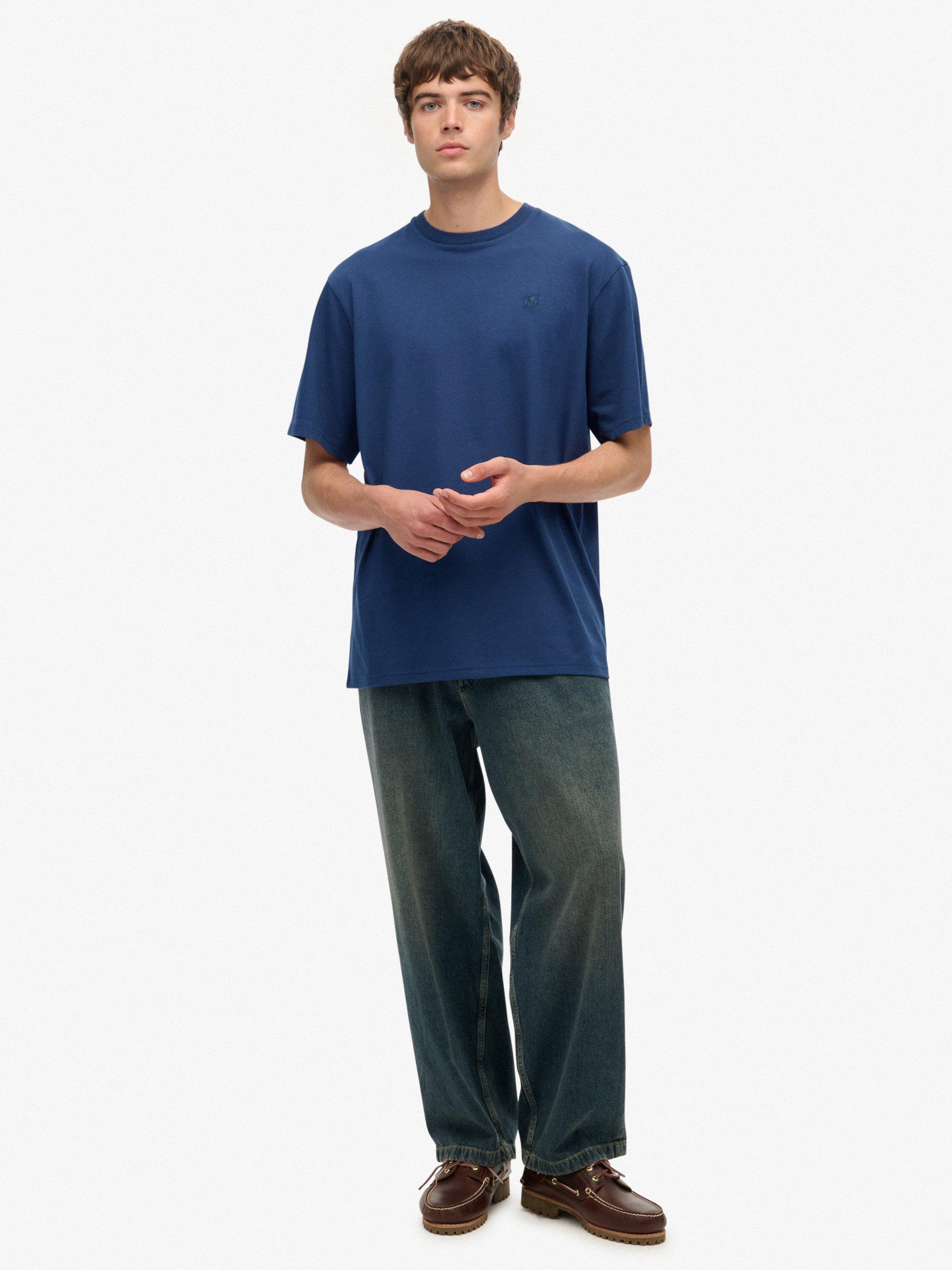 Product image 2 of 4, which shows Superdry Blank Oversized T-Shirt, Insignia Blue, S