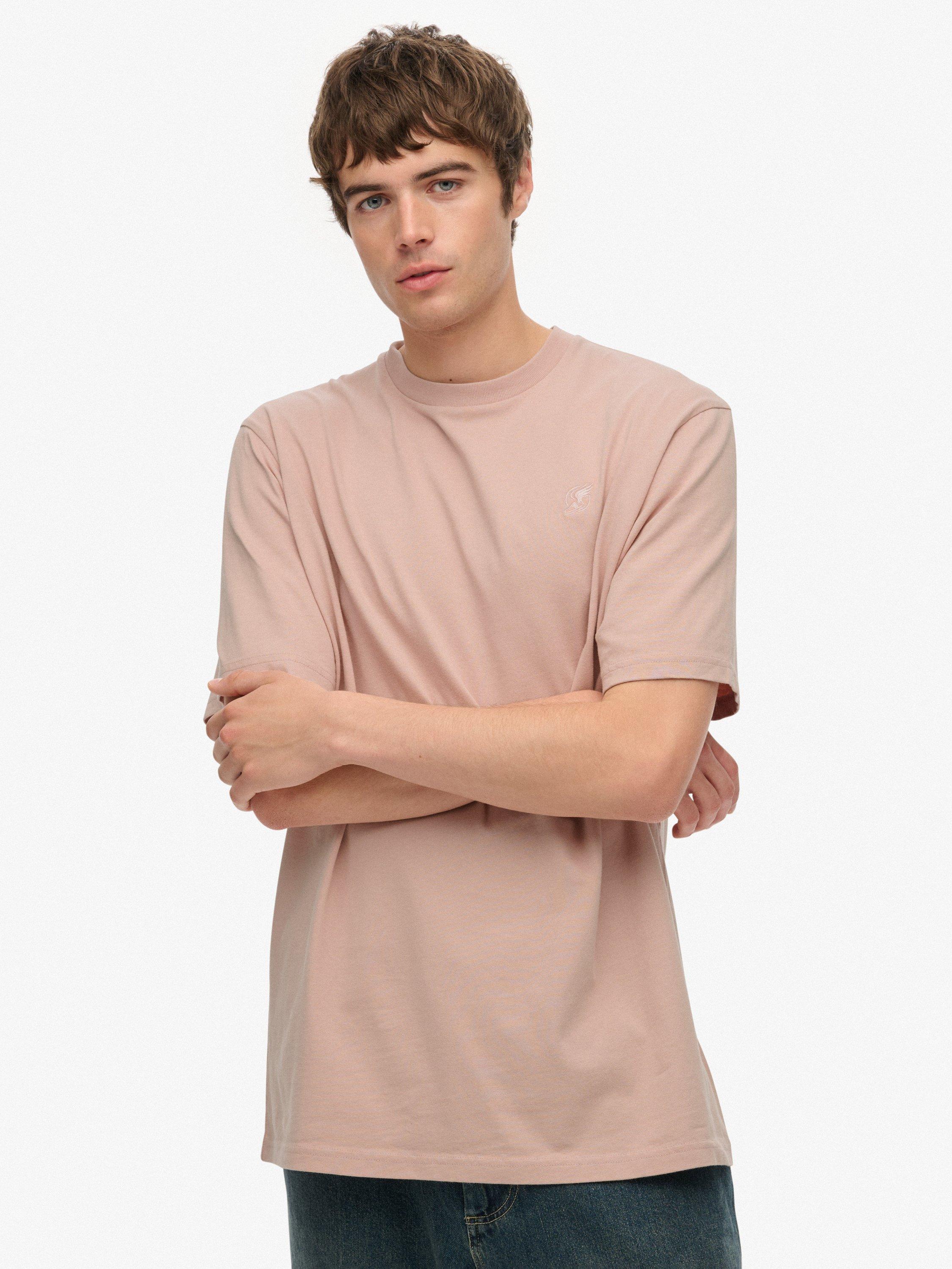 Product image 1 of 6, which shows Superdry Blank Oversized T-Shirt, Ashy Pink, S