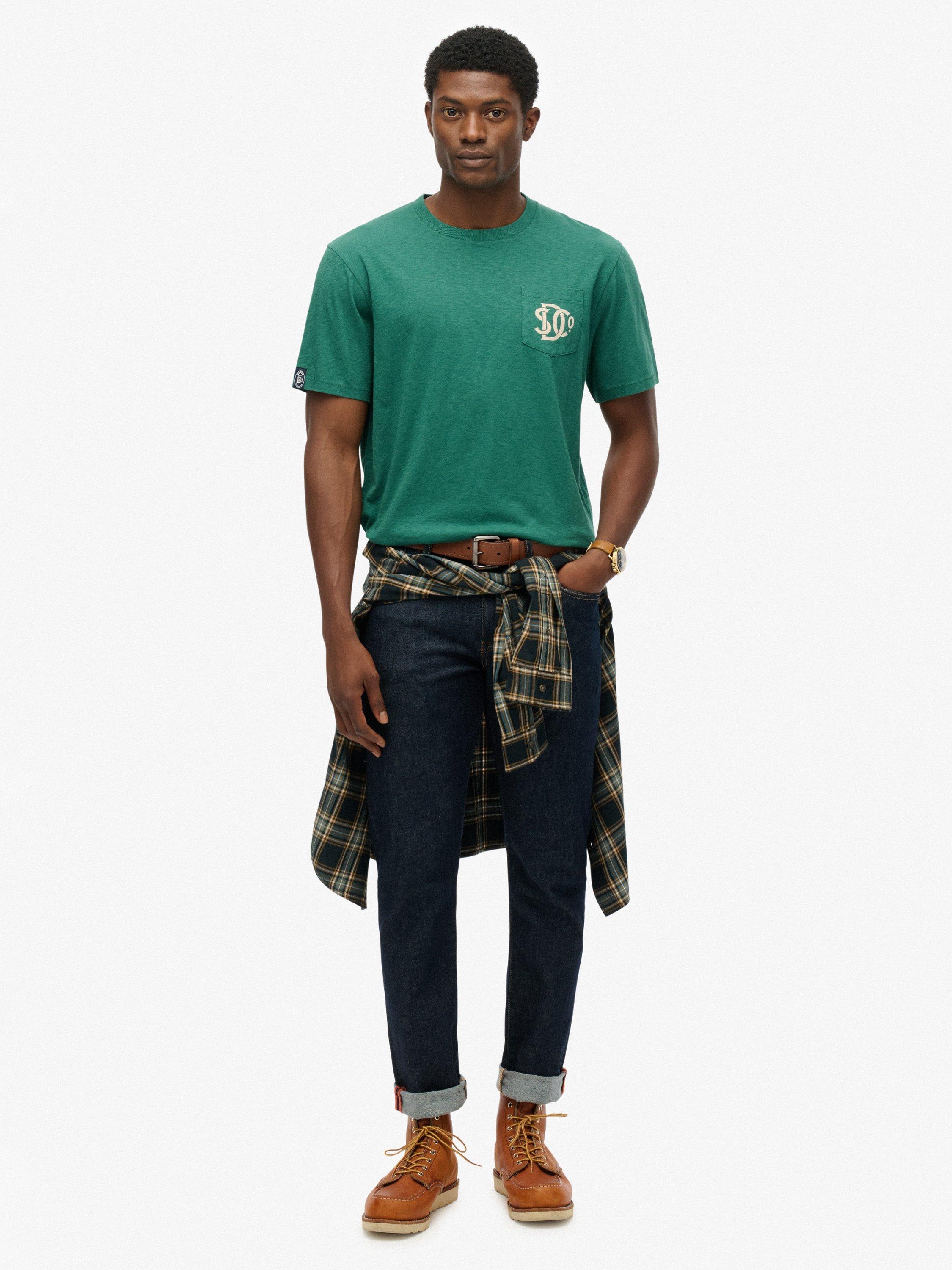 Product image 3 of 6, which shows Superdry Merchant Graphic T-Shirt, Pine Green, XXL