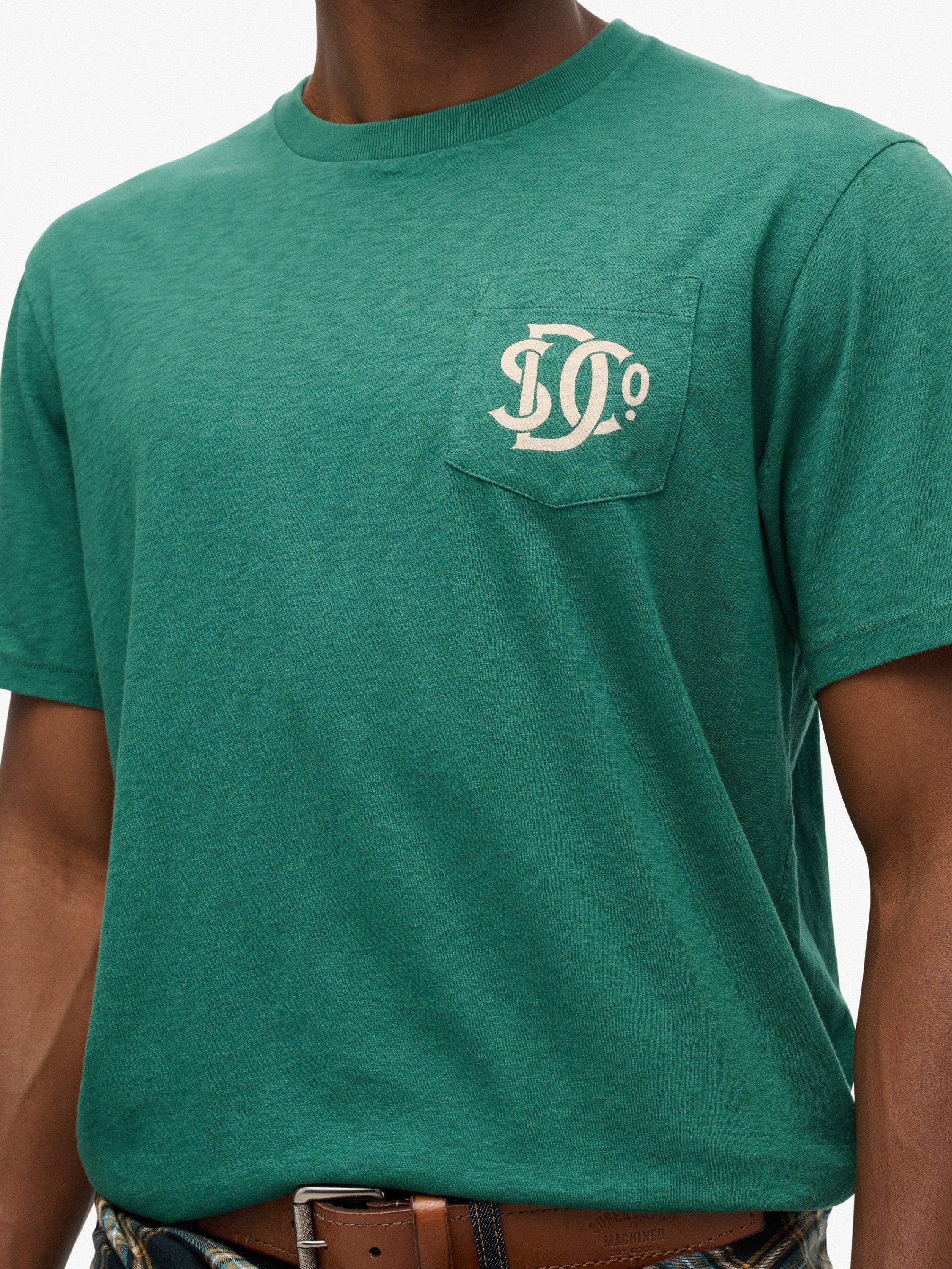 Product image 4 of 6, which shows Superdry Merchant Graphic T-Shirt, Pine Green, XXL