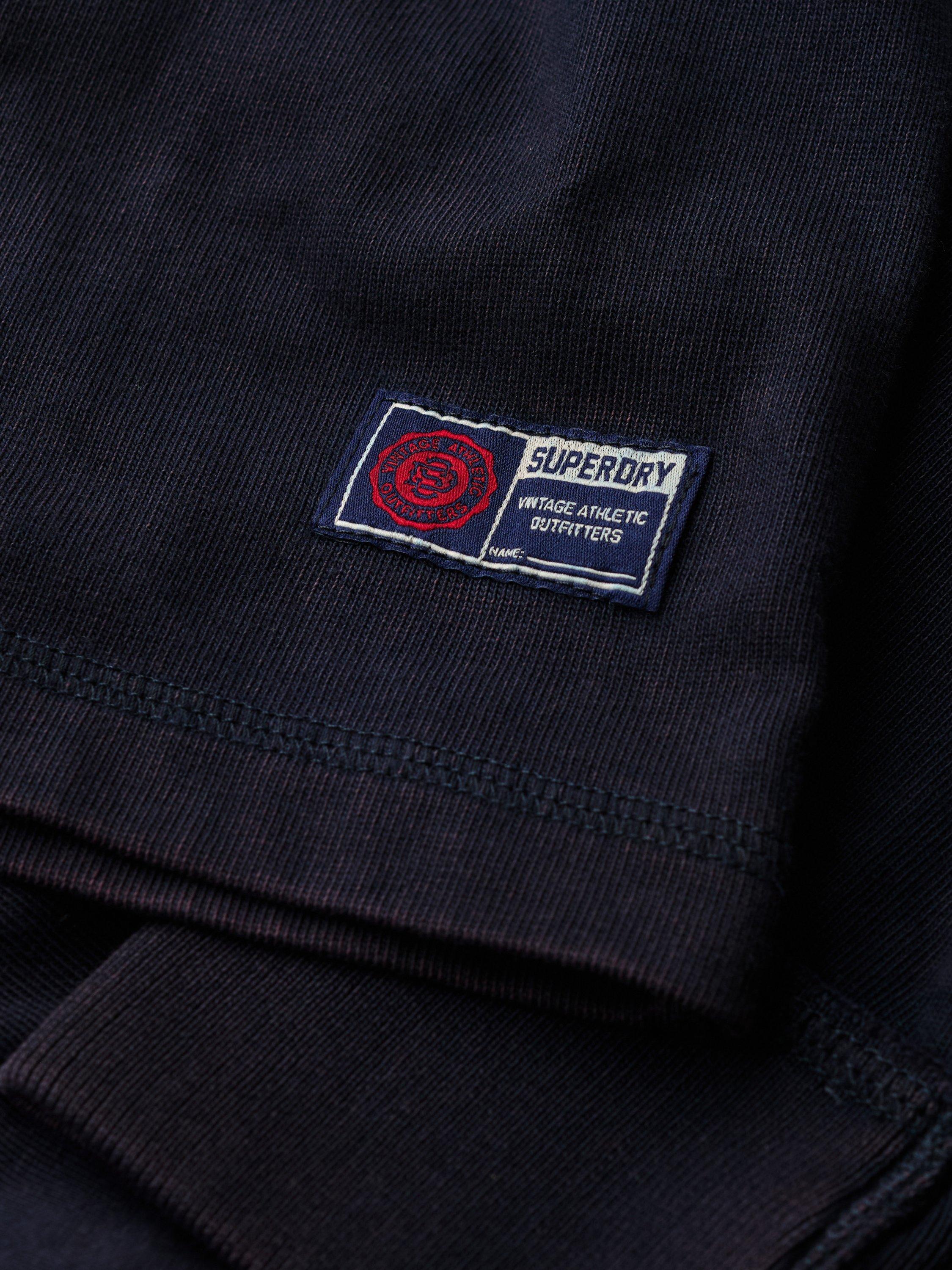 Product image 6 of 6, which shows Superdry Vintage Athletic Cotton Grandad Top, Eclipse Navy, M