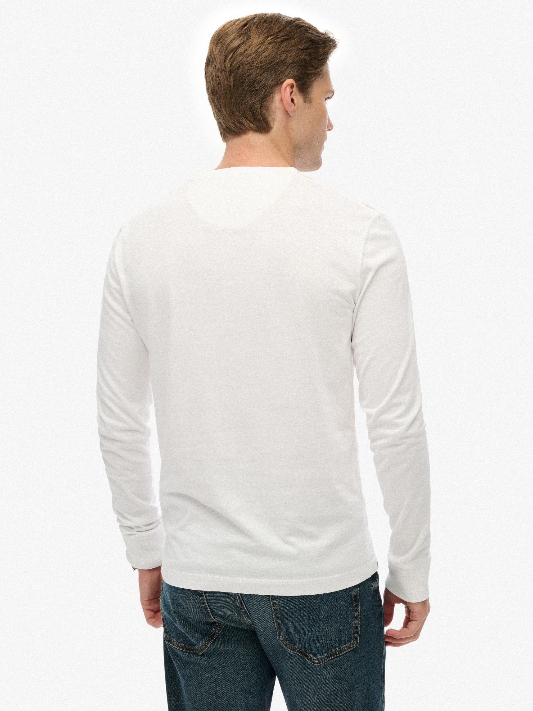 Product image 2 of 5, which shows Superdry Classic Essential Grandad Top, Optic White, S