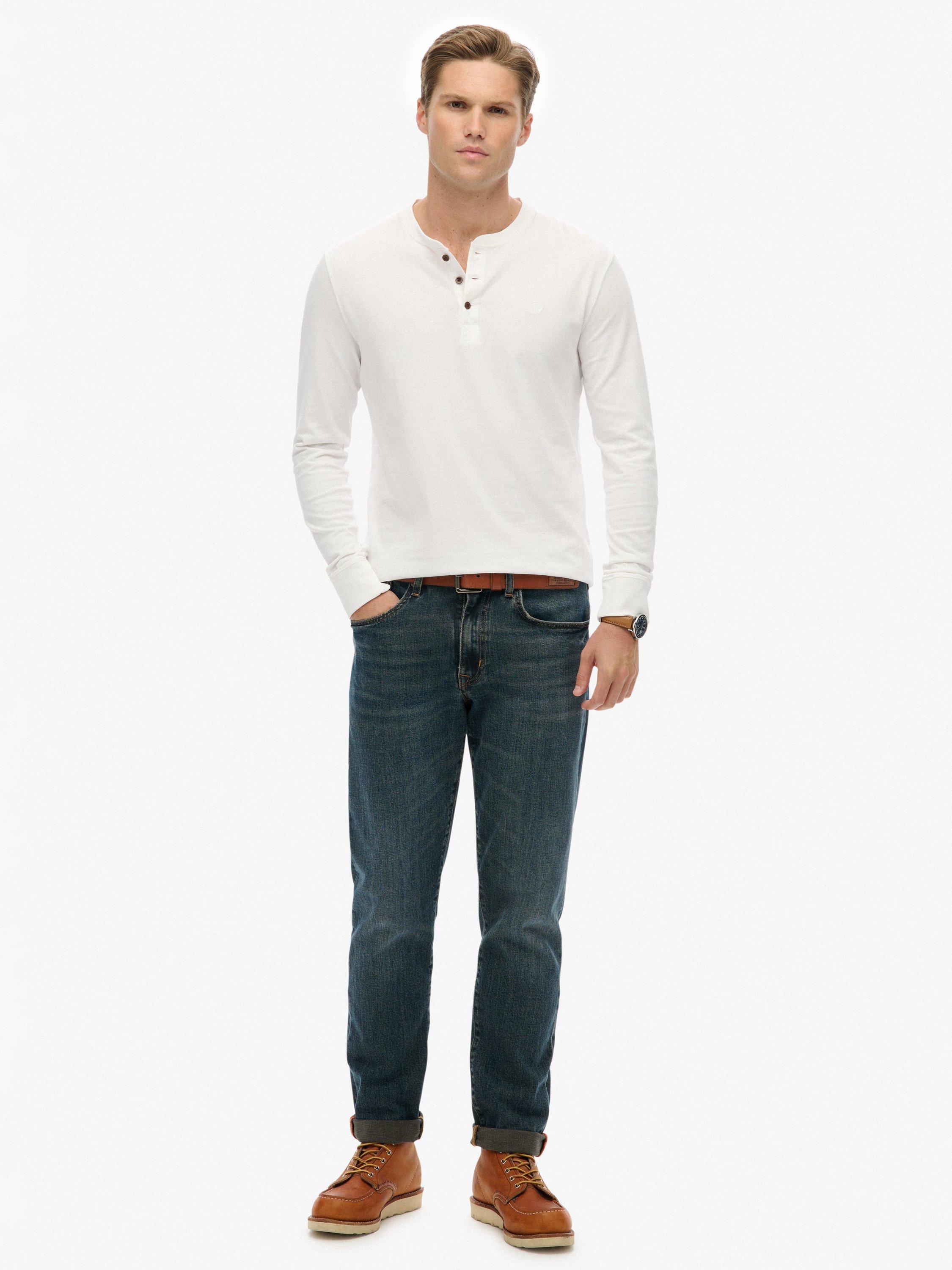 Product image 3 of 5, which shows Superdry Classic Essential Grandad Top, Optic White, S
