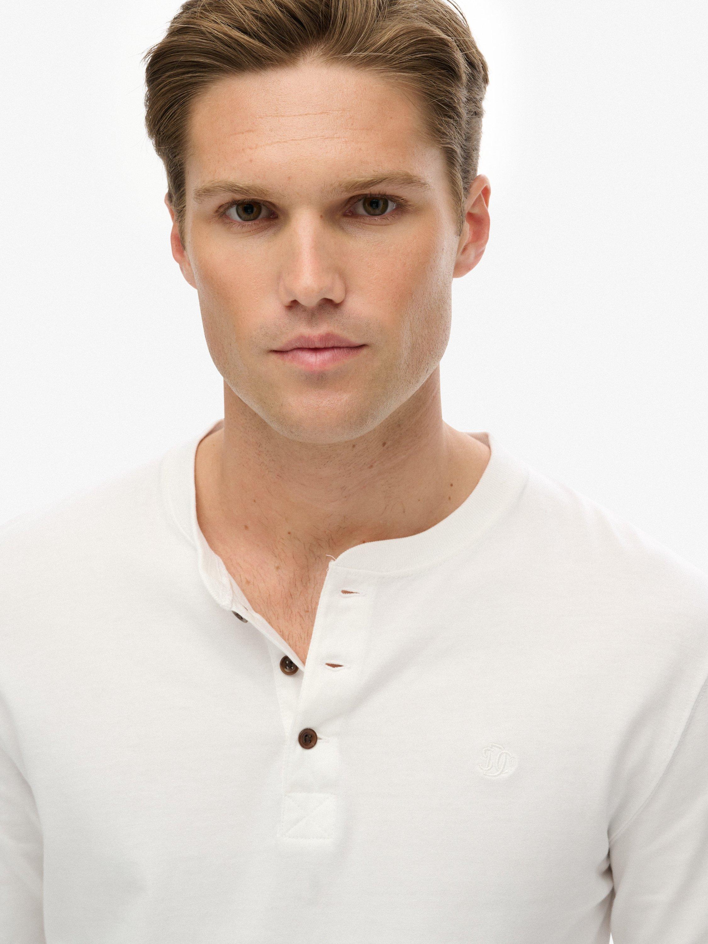 Product image 5 of 5, which shows Superdry Classic Essential Grandad Top, Optic White, S
