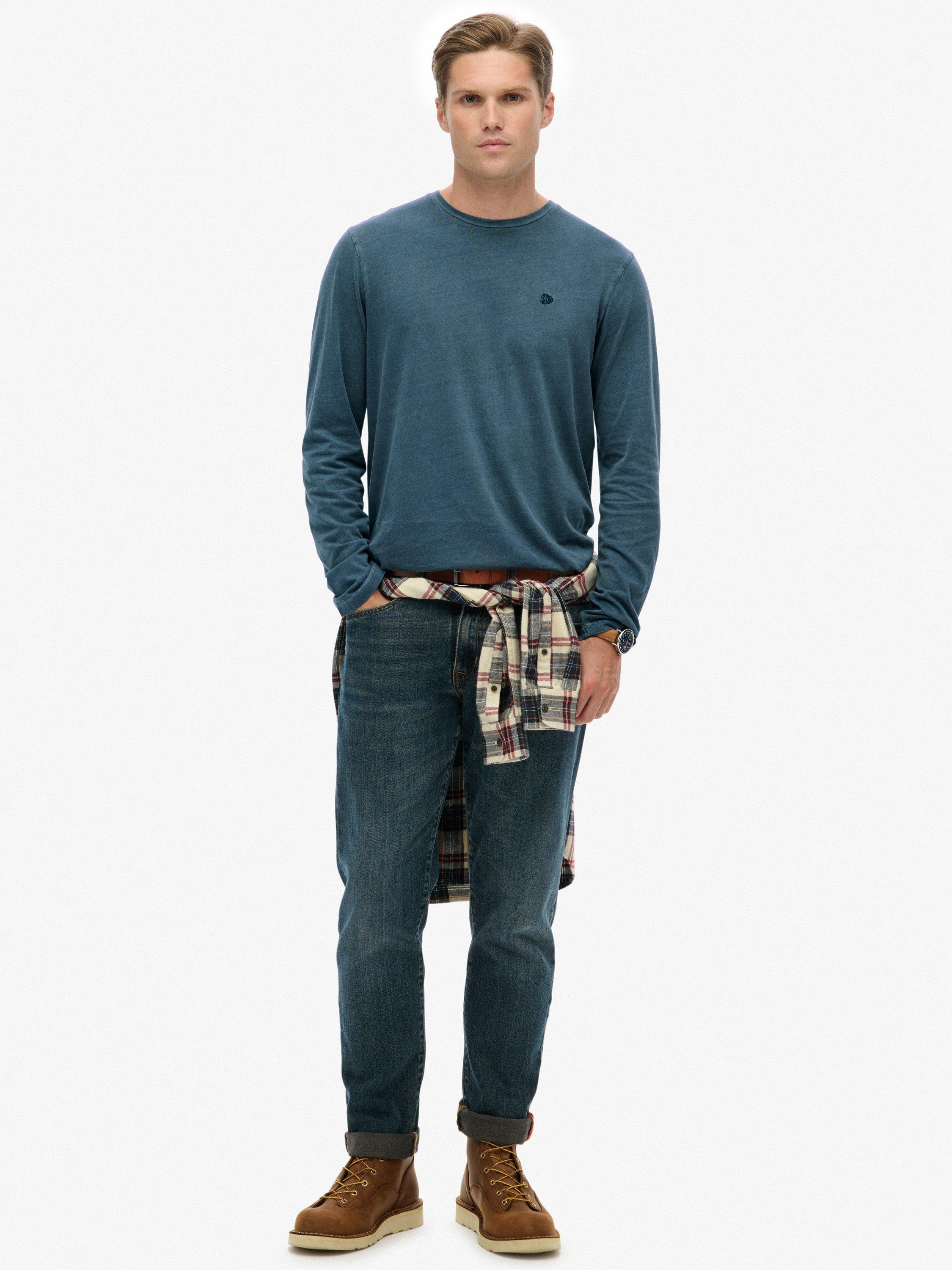 Product image 3 of 5, which shows Superdry Classic Essential Cotton Top, Washed Faded Navy, S