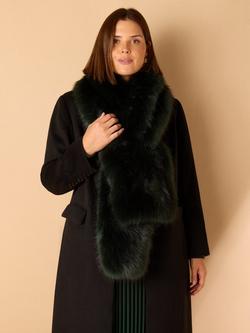 Live Unlimited Faux Fur Scarf, Dark Green, Dark Green