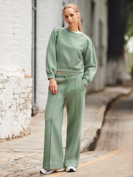 Ro&Zo Wide Leg Trousers, Green