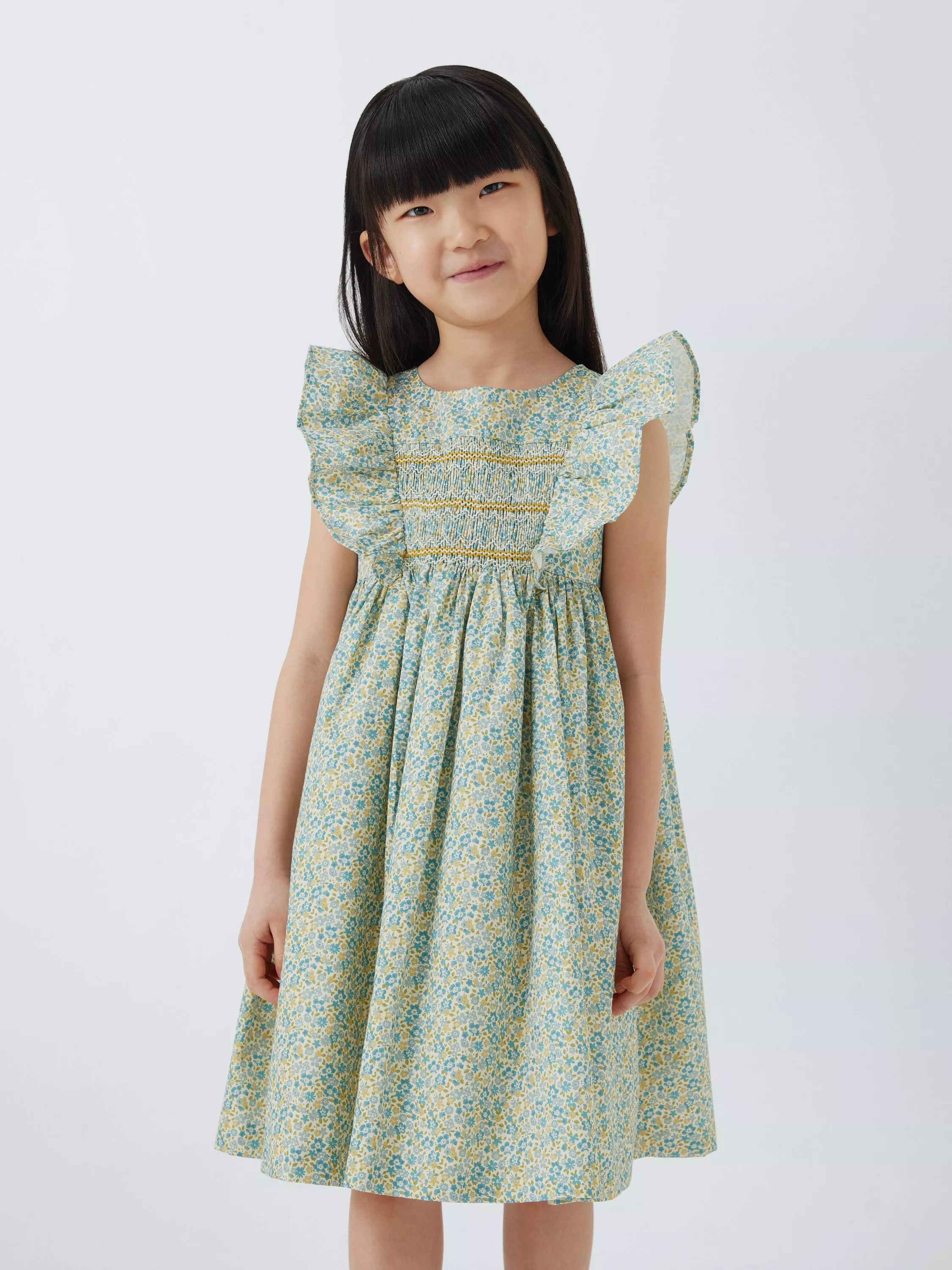 John Lewis Heirloom Collection Girls Blue Dresses | John Lewis & Partners