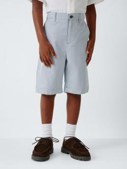 John Lewis Heirloom Collection Kids' Stripe Chino Shorts, China Blue, China Blue