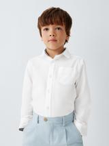 John Lewis Heirloom Collection Kids' Long Sleeve Shirt, White