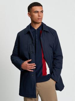 Ben Sherman Waxed Cotton Car Coat, Dark Navy, Dark Navy