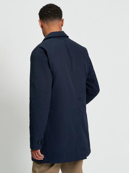 Ben Sherman Waxed Cotton Car Coat, Dark Navy - view 2, Dark Navy