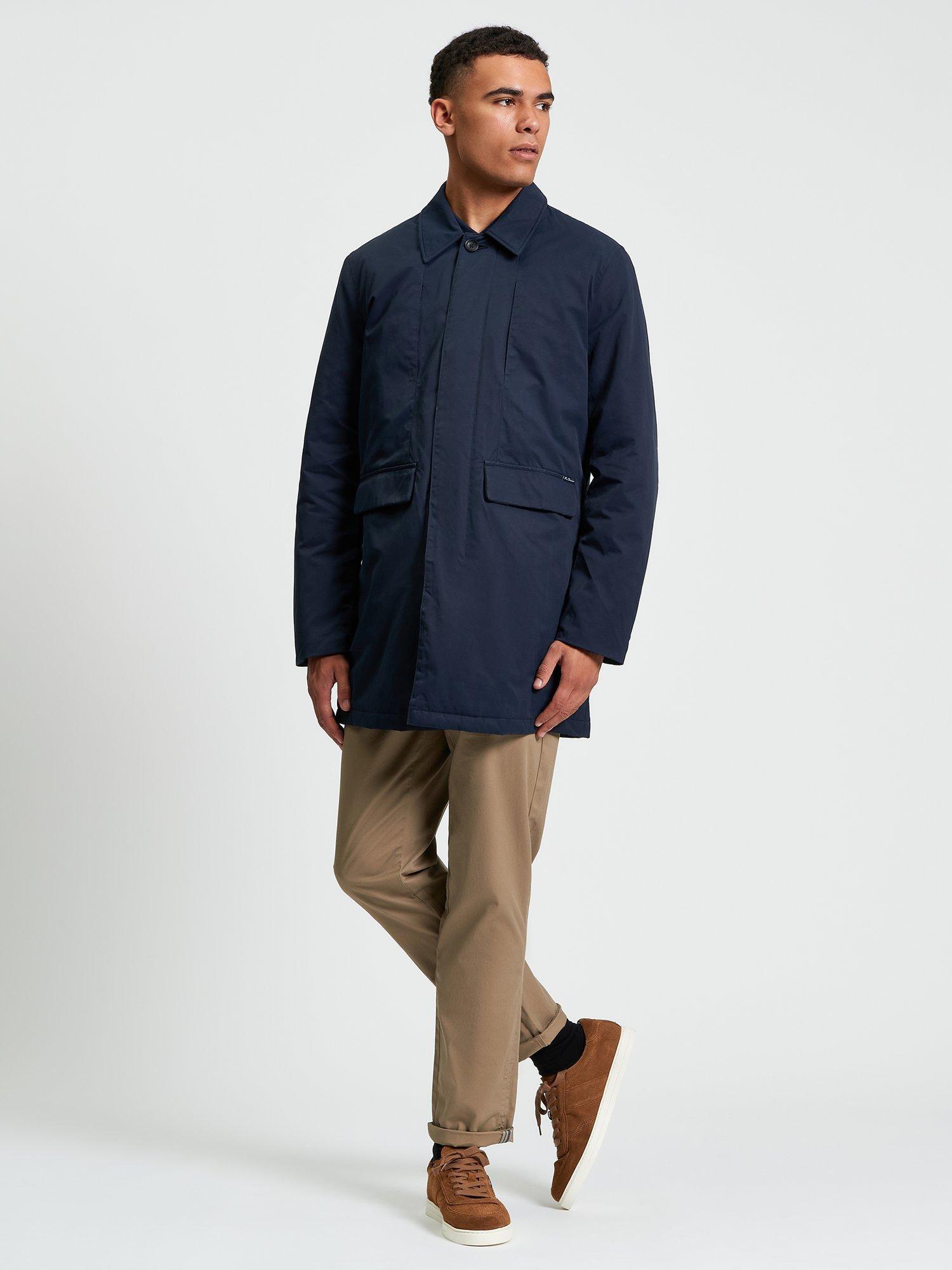 Product image 3 of 6, which shows Ben Sherman Waxed Cotton Car Coat, Dark Navy, S