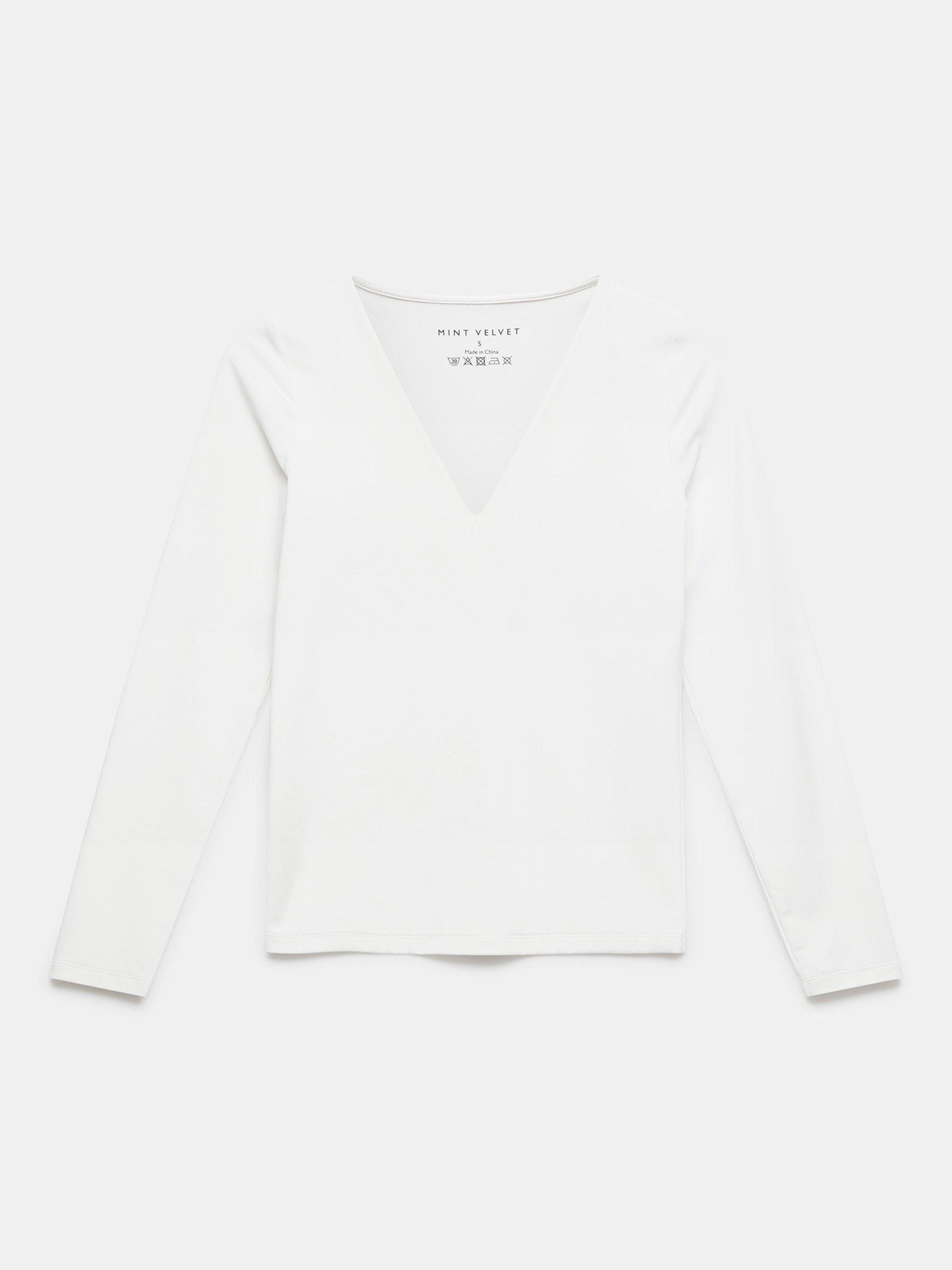 Mint Velvet V-Neck Long Sleeve Layering Top