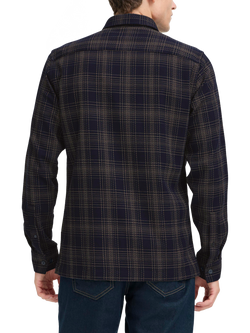 Casual Friday Grom Regular Fit Embroidered Check Shirt, Dark Navy - view 2, Dark Navy