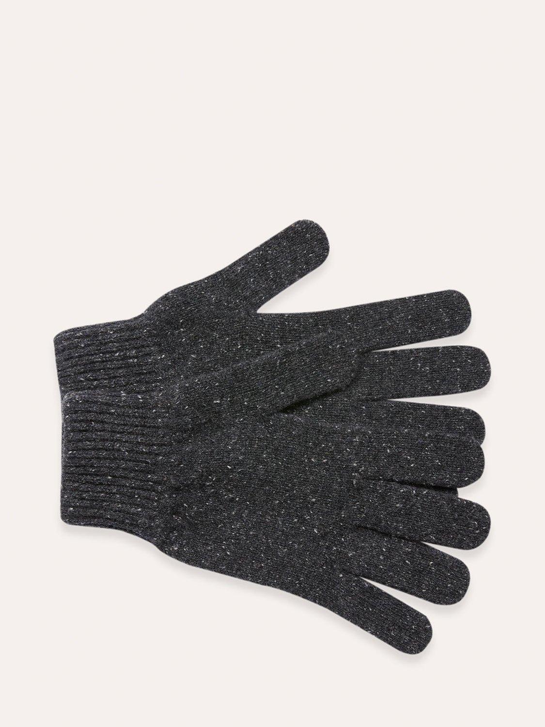 Product image 1 of 3, which shows Celtic & Co. Knitted Merino Wool Rich Gloves, Charcoal, S