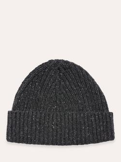 Celtic & Co. Ribbed Beanie Hat, Charcoal, Charcoal