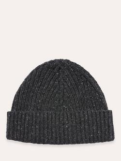 Celtic & Co. Ribbed Beanie Hat, Charcoal - view 2, Charcoal