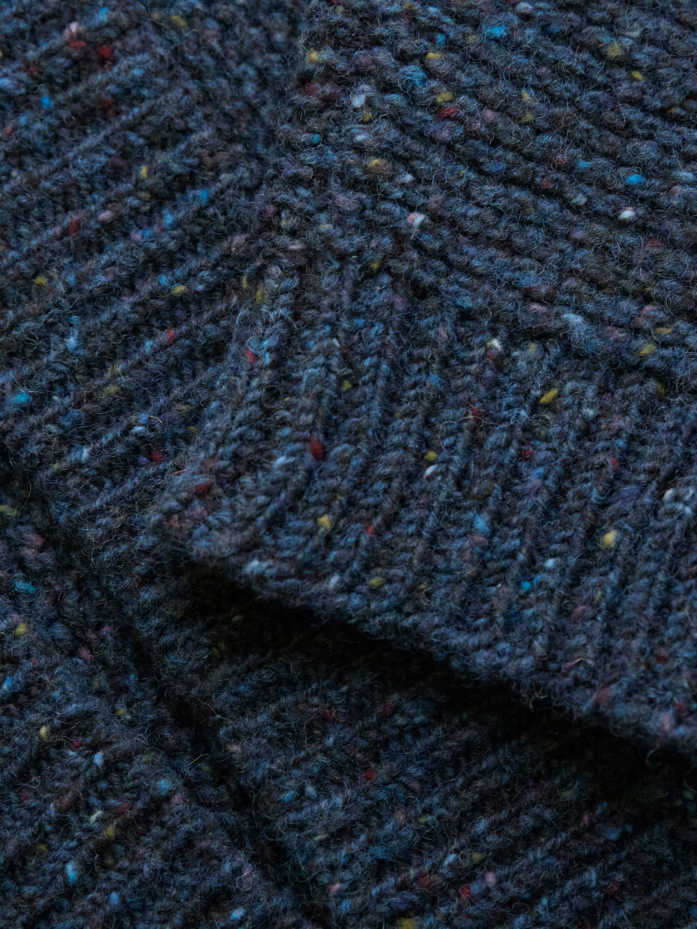 Product image 6 of 8, which shows Celtic & Co. Garter Stitch Pure Wool Cardigan, Navy, XS